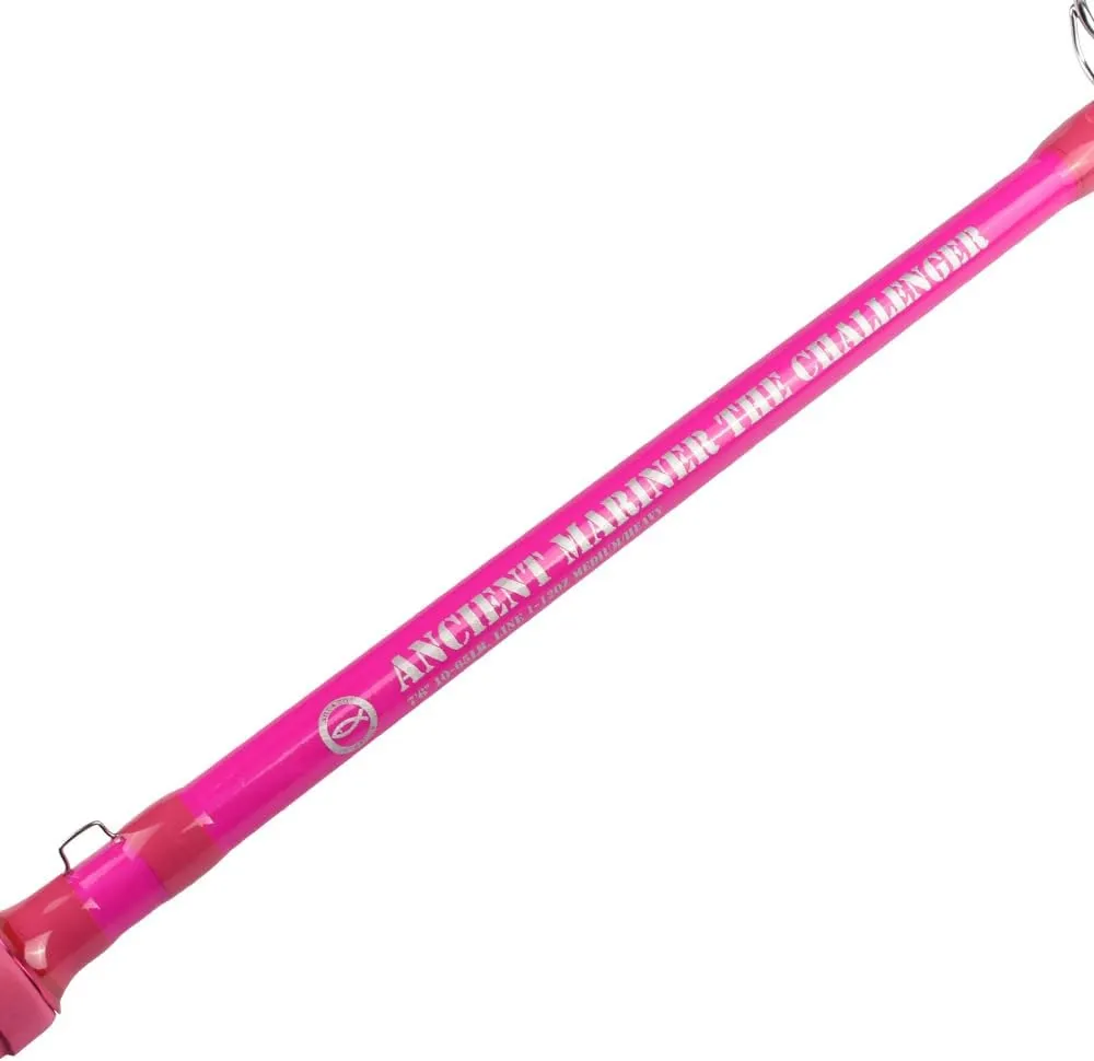 ANCIENT MARINER Catfish Fishing Rods 7’6 Glow in The Dark Ancient Mariner The Challenger Casting Rod, Medium Heavy