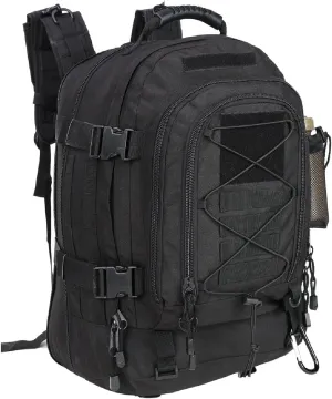 APLUSH Large Tactical Backpack for Men,Outdoor Waterproof Rucksack for Travel, Work,Camping,Hunting,Hiking,Sports,Black a,One Size