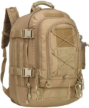 APLUSH Large Tactical Backpack for Men,Outdoor Waterproof Rucksack for Travel, Work,Camping,Hunting,Hiking,Sports,Khaki a,One Size