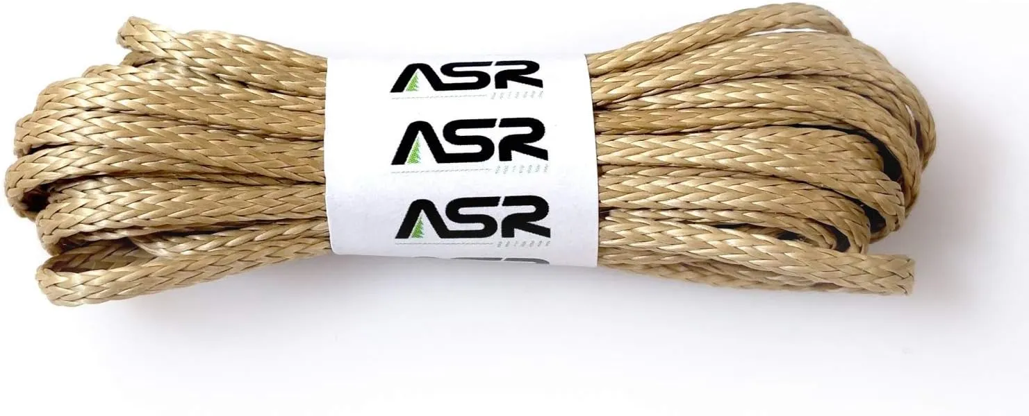 ASR Outdoor Braided Technora 950lb Emergency Survival Cord Rope, Natural 200 feet