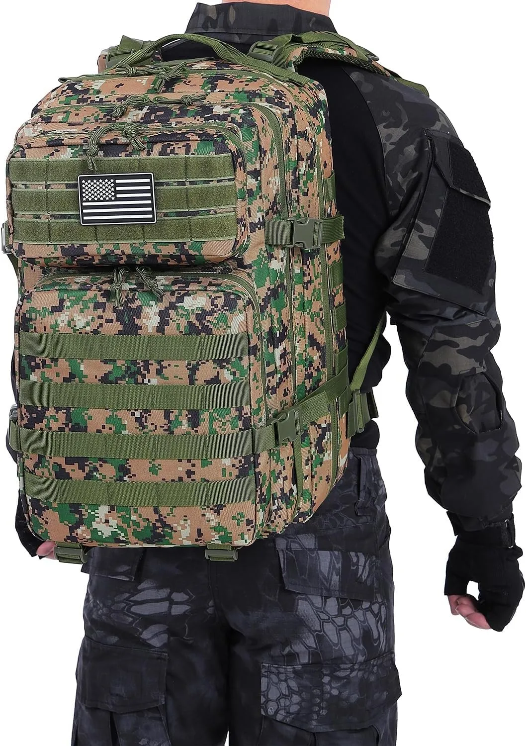 ATBP Military Tactical Molle Rucksack Backpack 45 Liters Hiking Daypack for Travel Hunting Camping