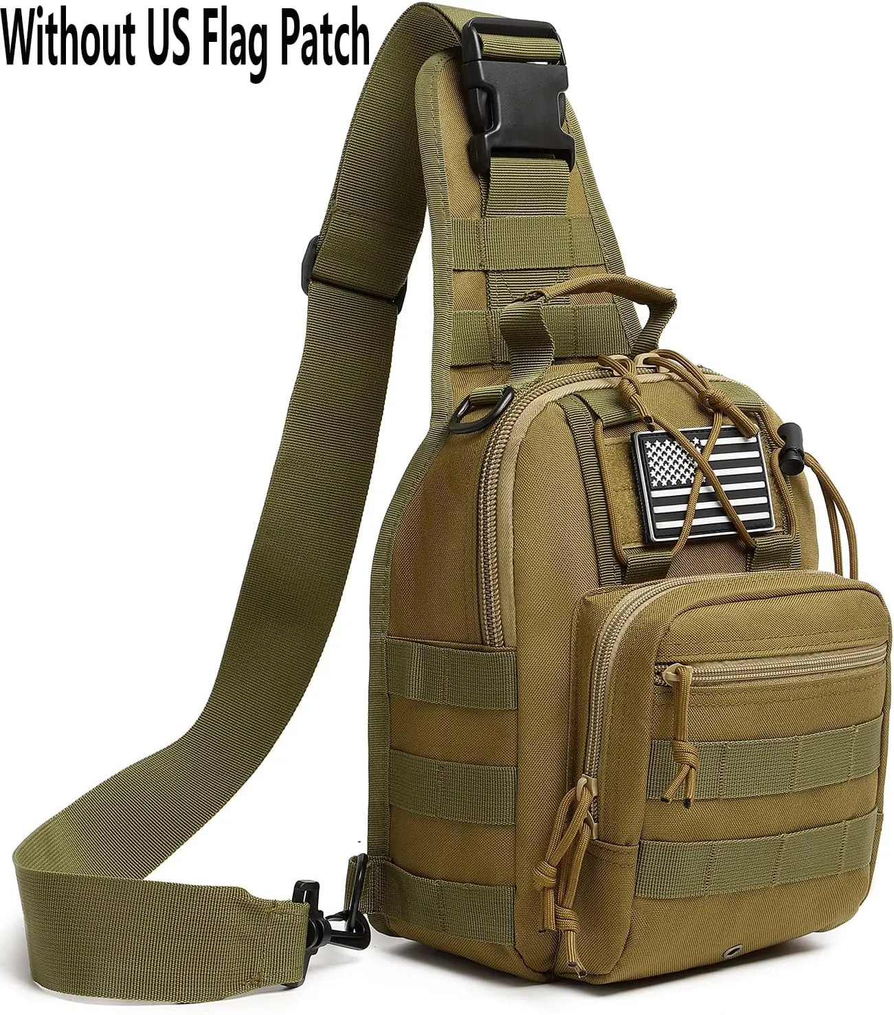 ATBP Small Tactical Sling Backpack Bag for Men Military Shoulder Bag Pack EDC Crossbody Bag for Hiking 7 Liters