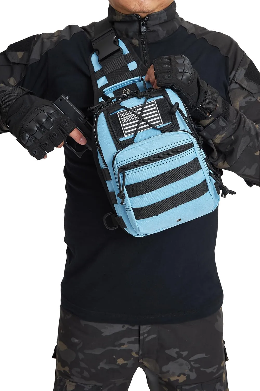 ATBP Small Tactical Sling Backpack Bag for Men Military Shoulder Bag Pack EDC Crossbody Bag for Hiking 7 Liters