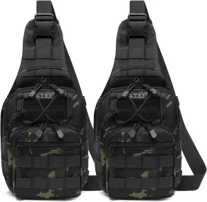 ATBP Small Tactical Sling Backpack Bag Pack for Men Military Shoulder Bag Molle Crossbody Bag for Hiking 6 Liters
