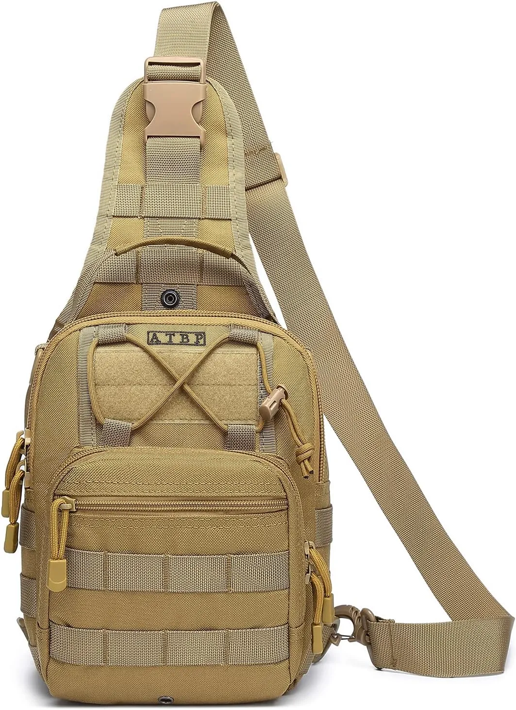 ATBP Small Tactical Sling Backpack Bag Pack for Men Military Shoulder Bag Molle Crossbody Bag for Hiking 6 Liters