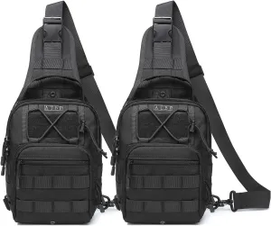 ATBP Small Tactical Sling Backpack Bag Pack for Men Military Shoulder Bag Molle Crossbody Bag for Hiking 6 Liters