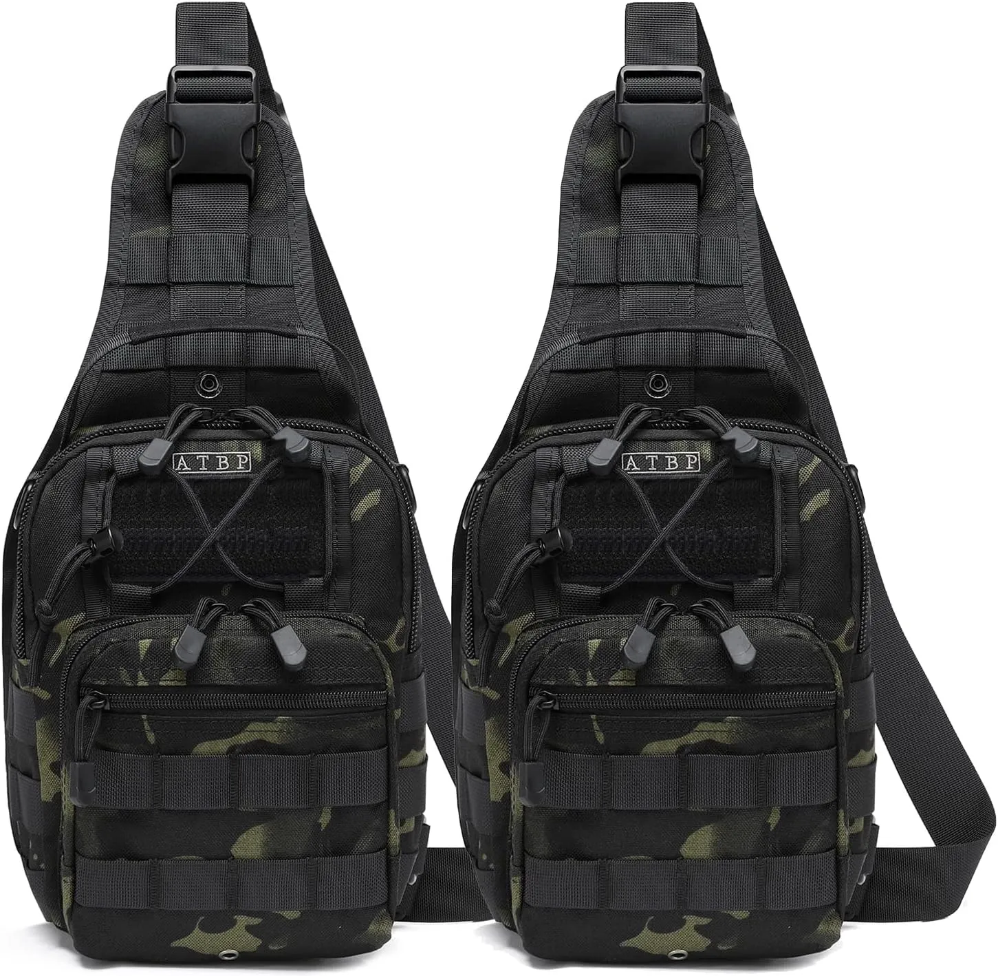 ATBP Small Tactical Sling Backpack Bag Pack for Men Military Shoulder Bag Molle Crossbody Bag for Hiking 6 Liters