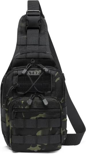 ATBP Small Tactical Sling Backpack Bag Pack for Men Military Shoulder Bag Molle Crossbody Bag for Hiking 6 Liters