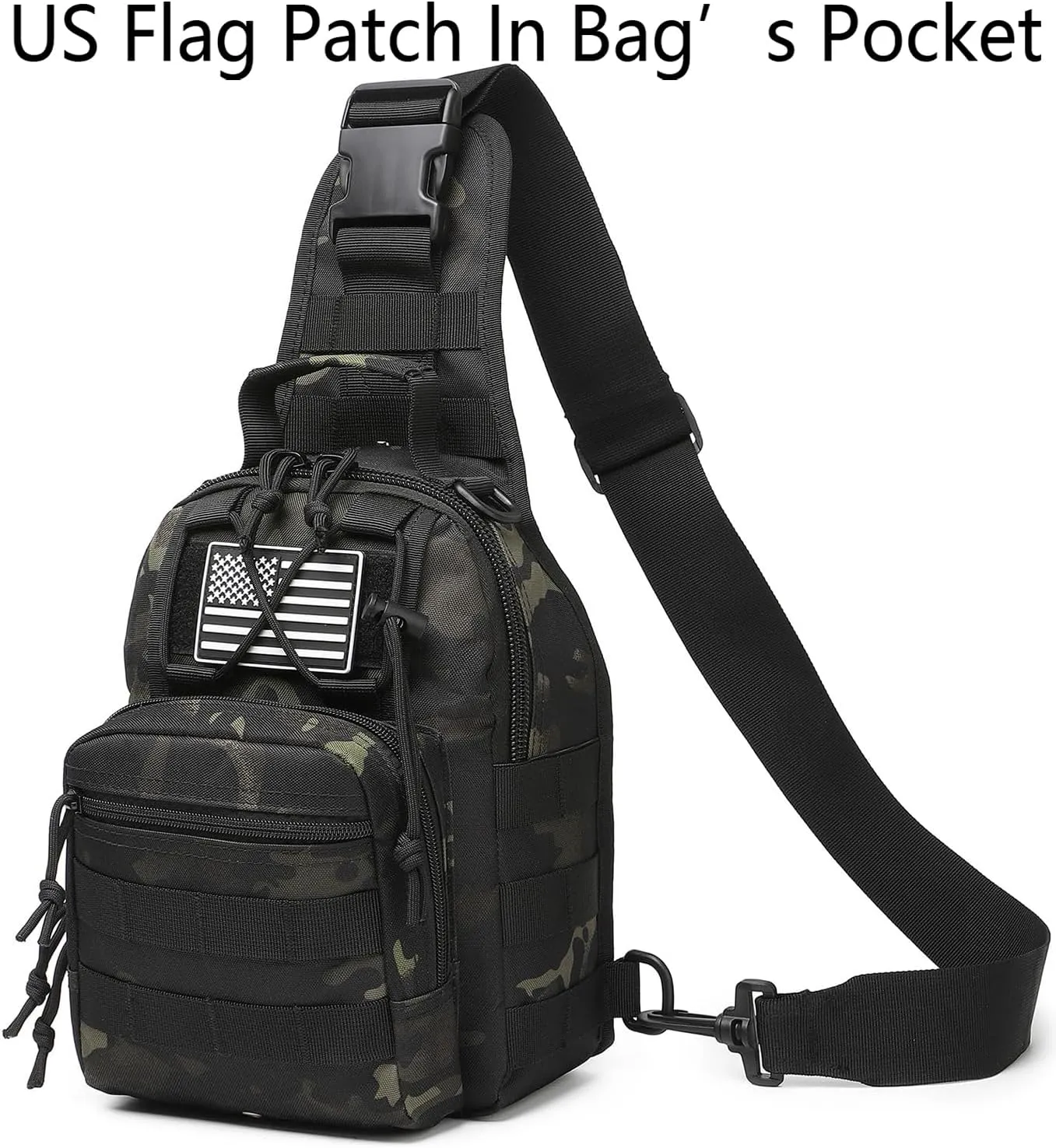 ATBP Small Tactical Sling Bag for Men with Holster Military EDC Shoulder Bag CCW Crossbody Bag 7 Liters