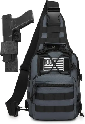 ATBP Small Tactical Sling Bag for Men with Holster Military EDC Shoulder Bag CCW Crossbody Bag 7 Liters