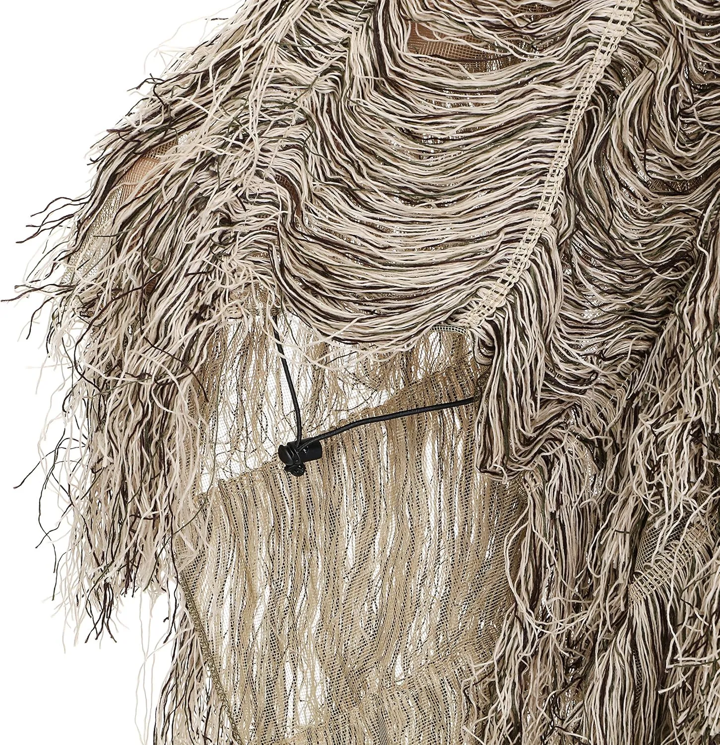 AUSCAMOTEK Ghillie Suit Poncho for Hunting Bird Watch Gilly Camouflage Cloak Green and Desert