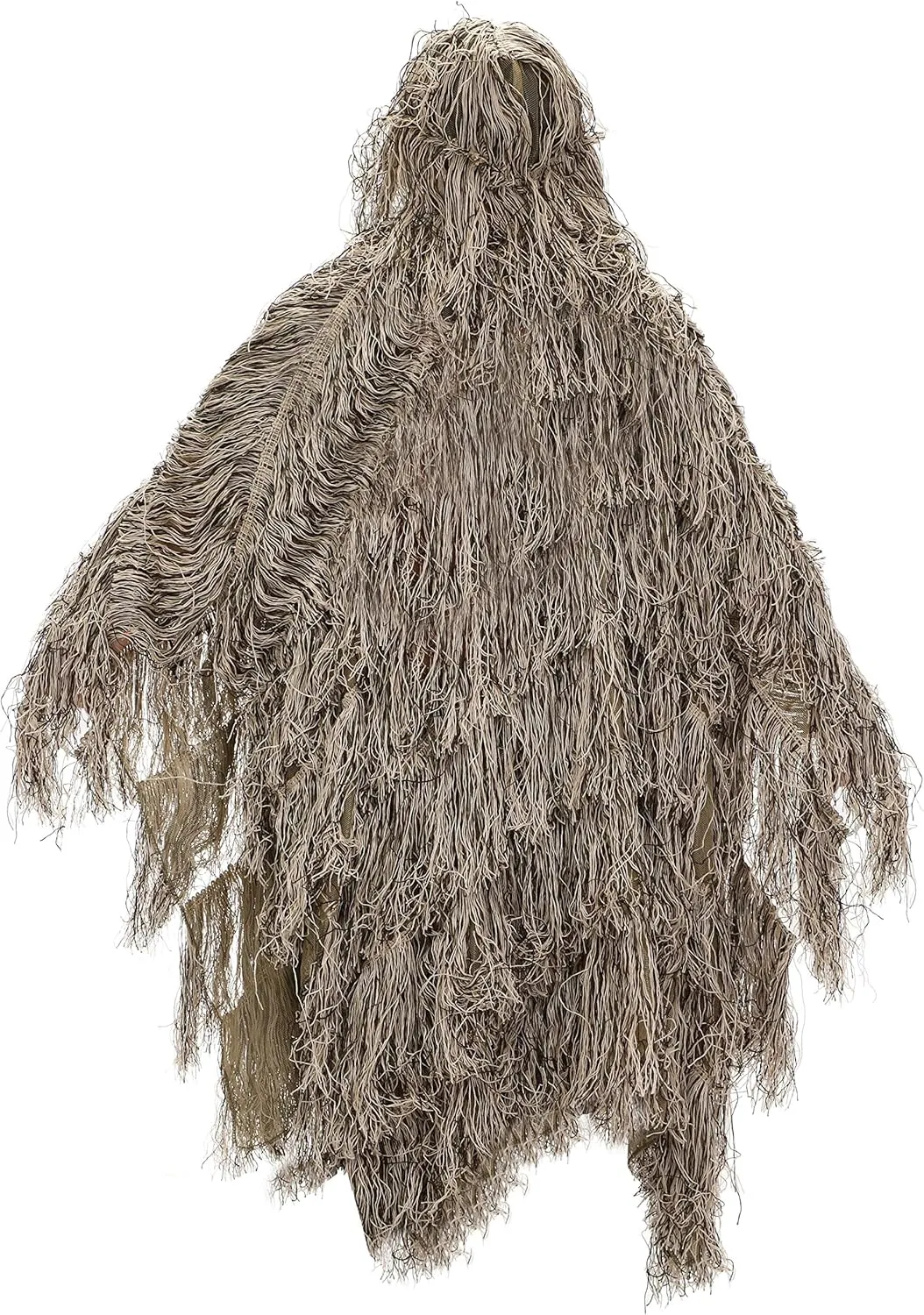 AUSCAMOTEK Ghillie Suit Poncho for Hunting Bird Watch Gilly Camouflage Cloak Green and Desert