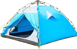 Automatic Tent Outdoor 3-4 People Two Rooms and one Living Room Family Double 2 People Double Camping Field Camping Long Account Foreign Waterproof Zipper