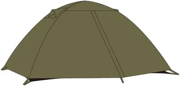 Avocado Green 4 Person Tent,Double Layer,Windproof,Waterproof for Family Outdoor Camping