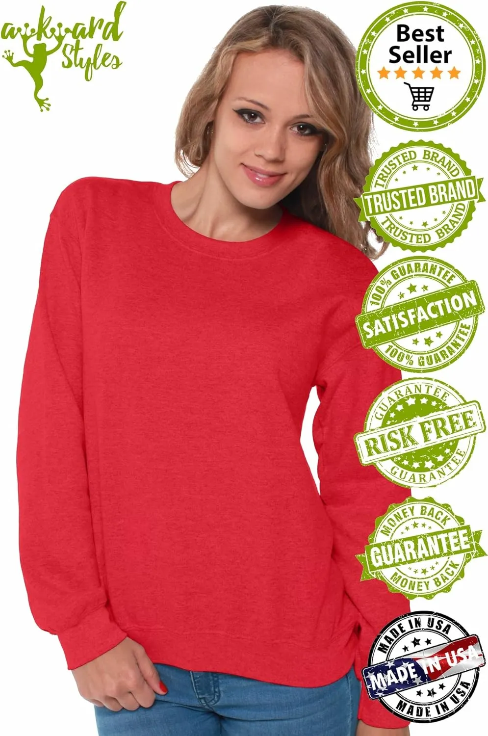Awkward Styles Firefighter Sweatshirt Unisex Fire Dept. Shield Axes Sweater