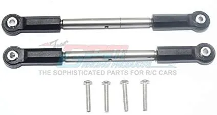 Axial Yeti XL Monster Buggy Upgrade Parts Stainless Steel Front Steering Tie Rod With Plastic Ball Ends - 1Pr Set