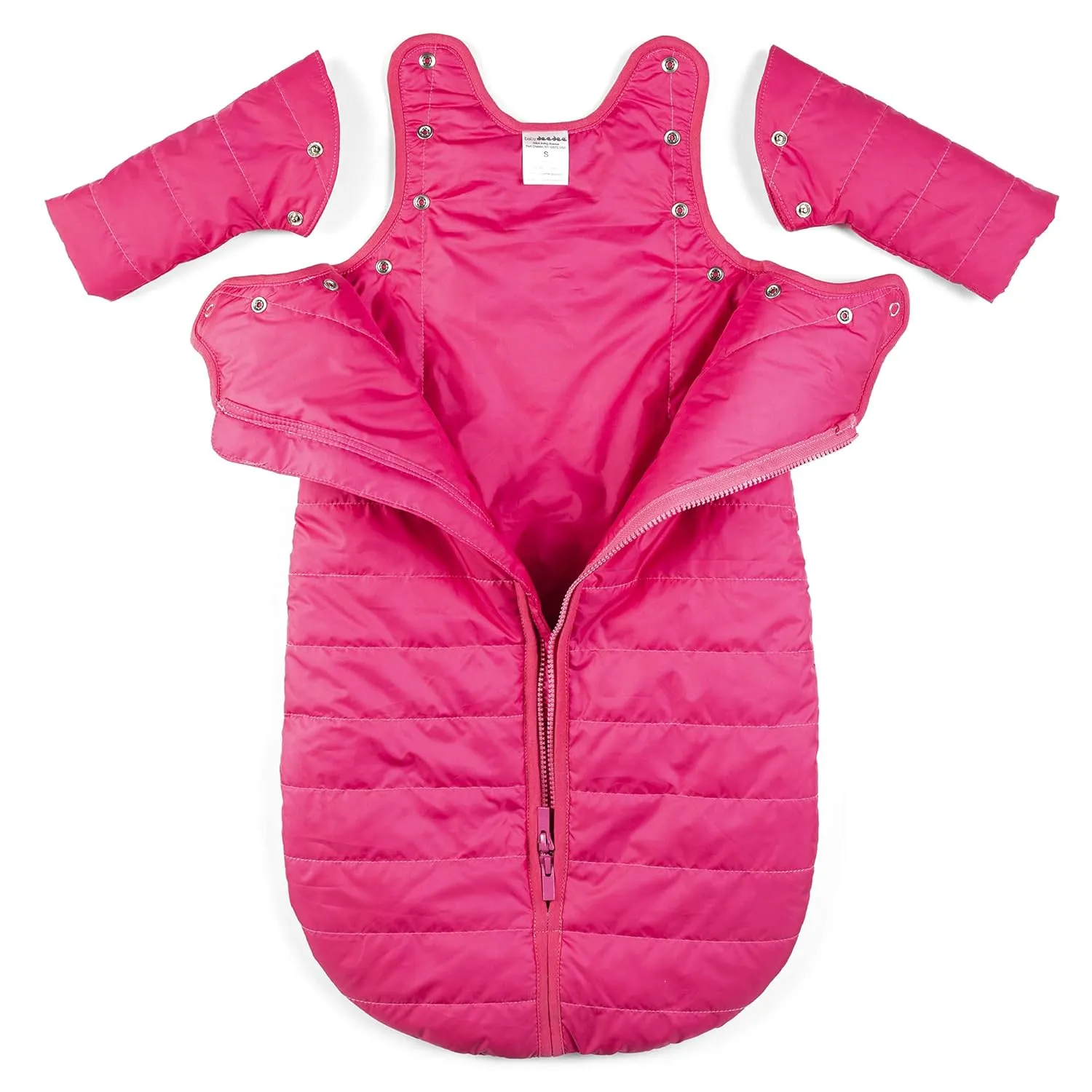 baby deedee Sleep Nest Travel Quilted Baby Sleeping Bag Sack with Sleeves, Hot Pink, Large (18-36 Month)