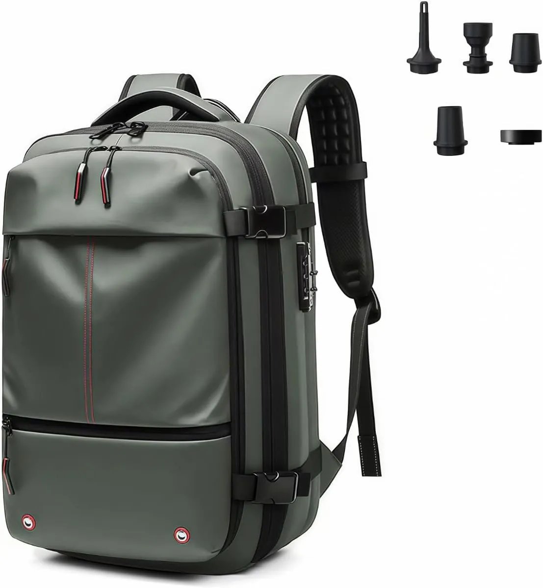 Backpack 60L Expandable Vacuum Compression Travel with Pump, Waterproof Lightweight Carry-On for Business Trip & Outdoor (BLUE)