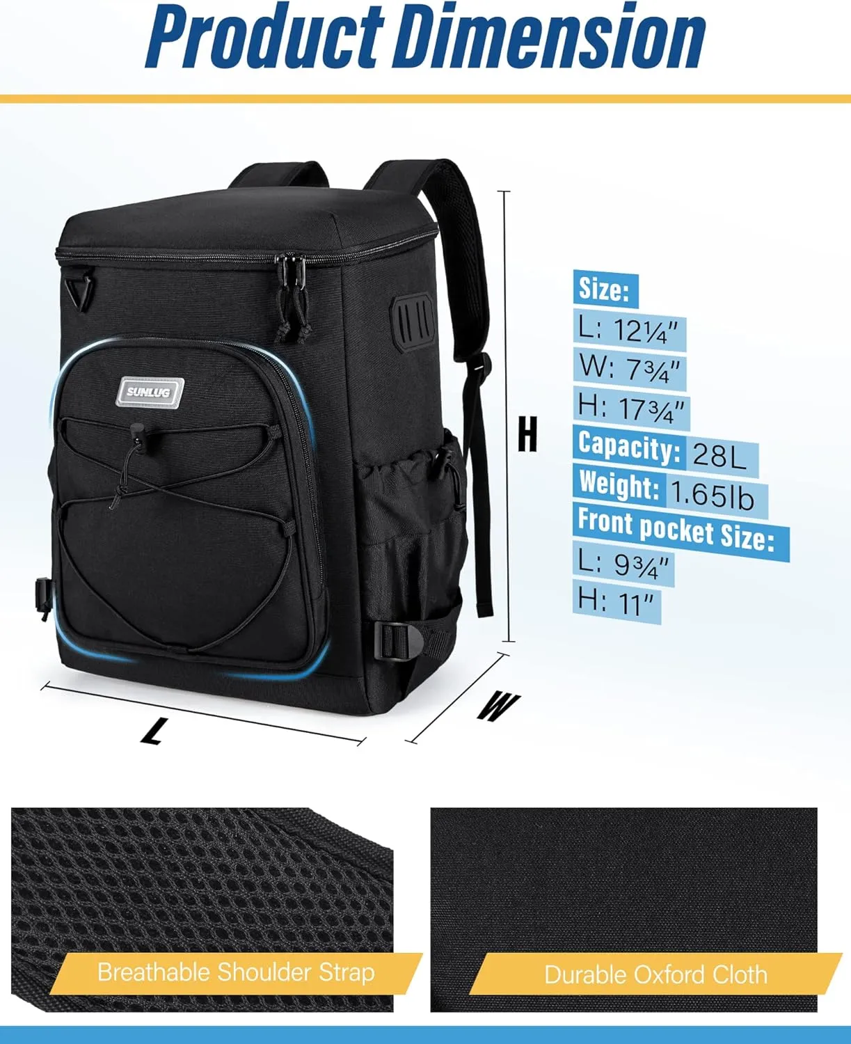 Backpack Cooler 40 Cans Leakproof Insulated Cooler Backpack Large Capacity for Men Women to Picnics, Camping, BBQ
