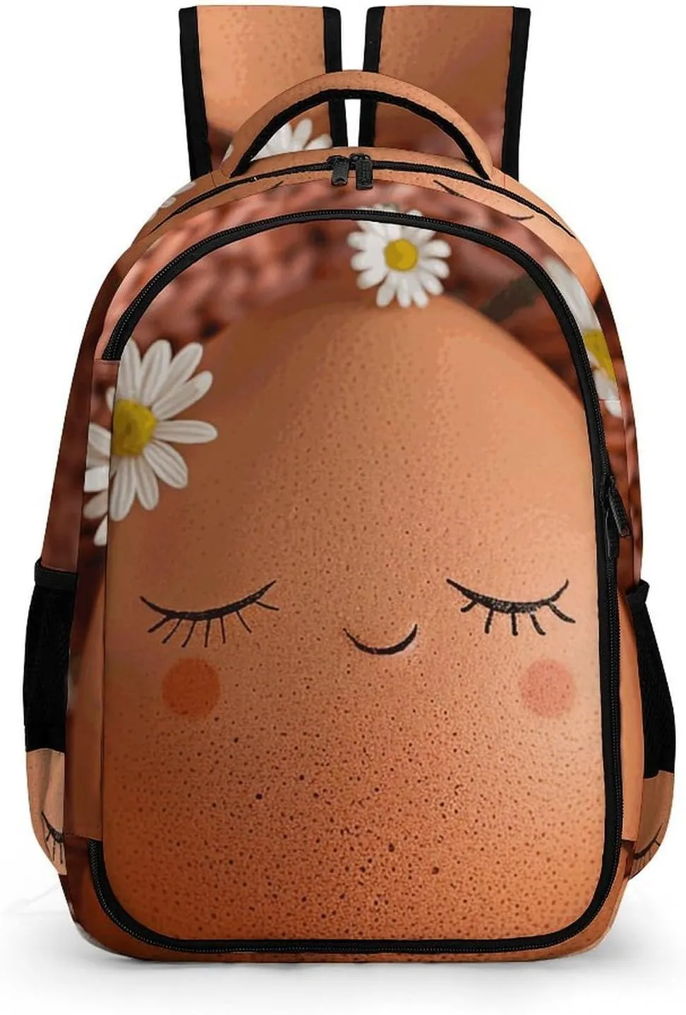 Backpack for Men Women Laptop Backpack Brown Eggs And Flowers Casual Daypack Laptop Bag for Travel