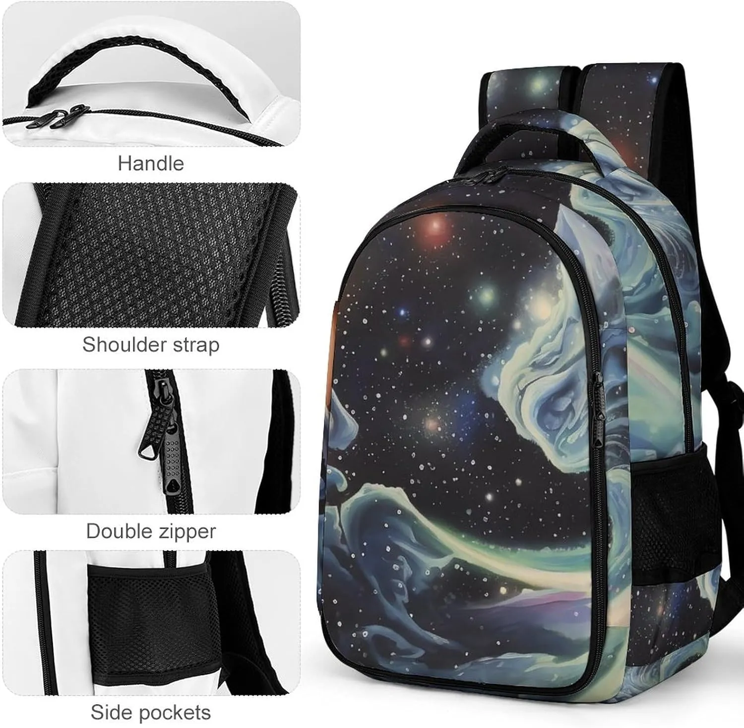 Backpack for Women Men Daypack Cosmic Laptop Backpack Computer Bag Casual Nurse Bag Laptop Bag