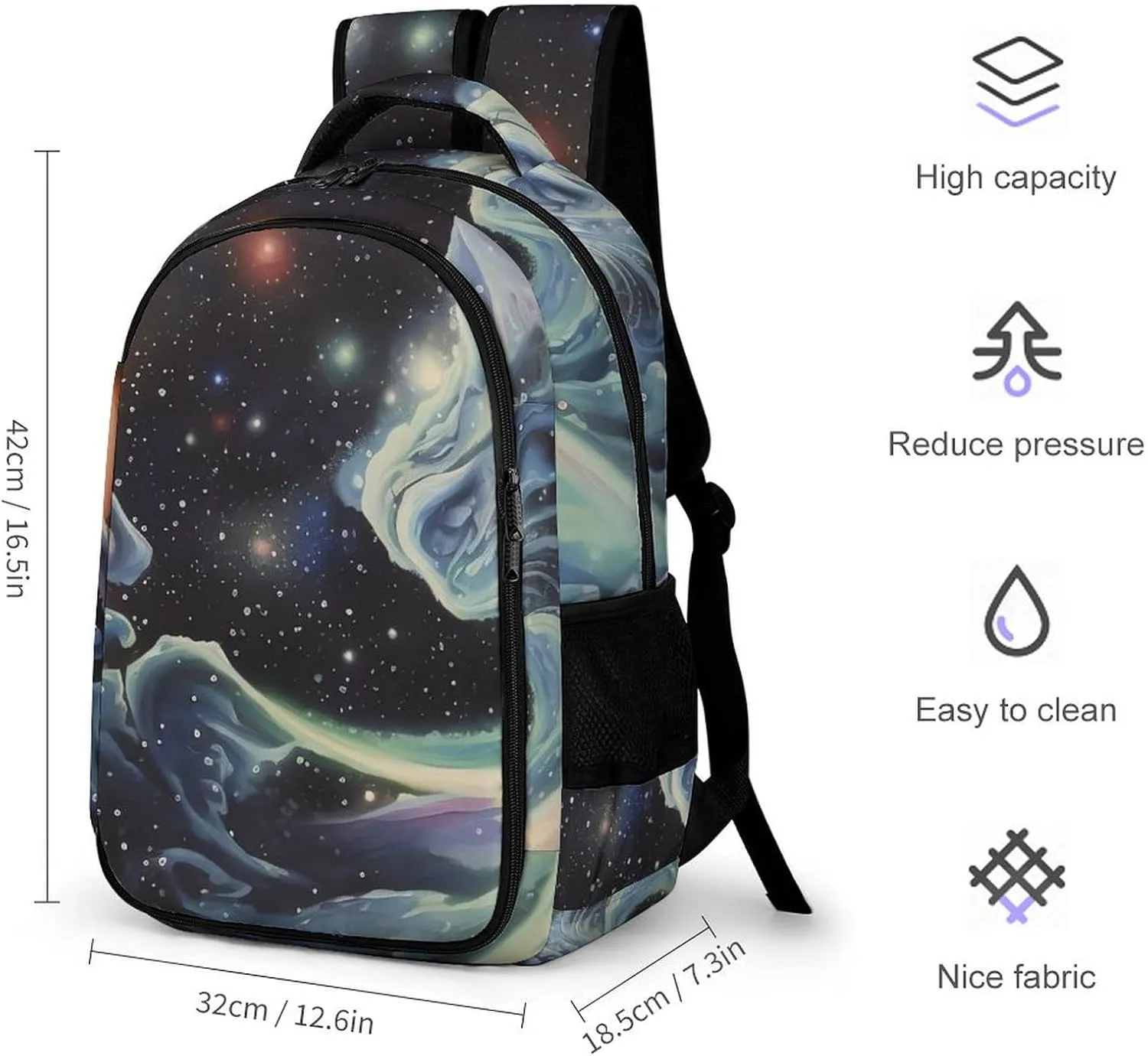Backpack for Women Men Daypack Cosmic Laptop Backpack Computer Bag Casual Nurse Bag Laptop Bag