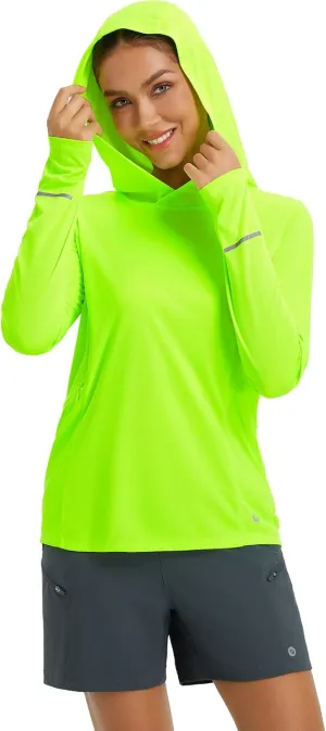 baleaf Women's Sun Shirts UPF 50  Hoodie Long Sleeve Spf UV Shirt Lightweight Quick Dry Hiking Zip Pocket