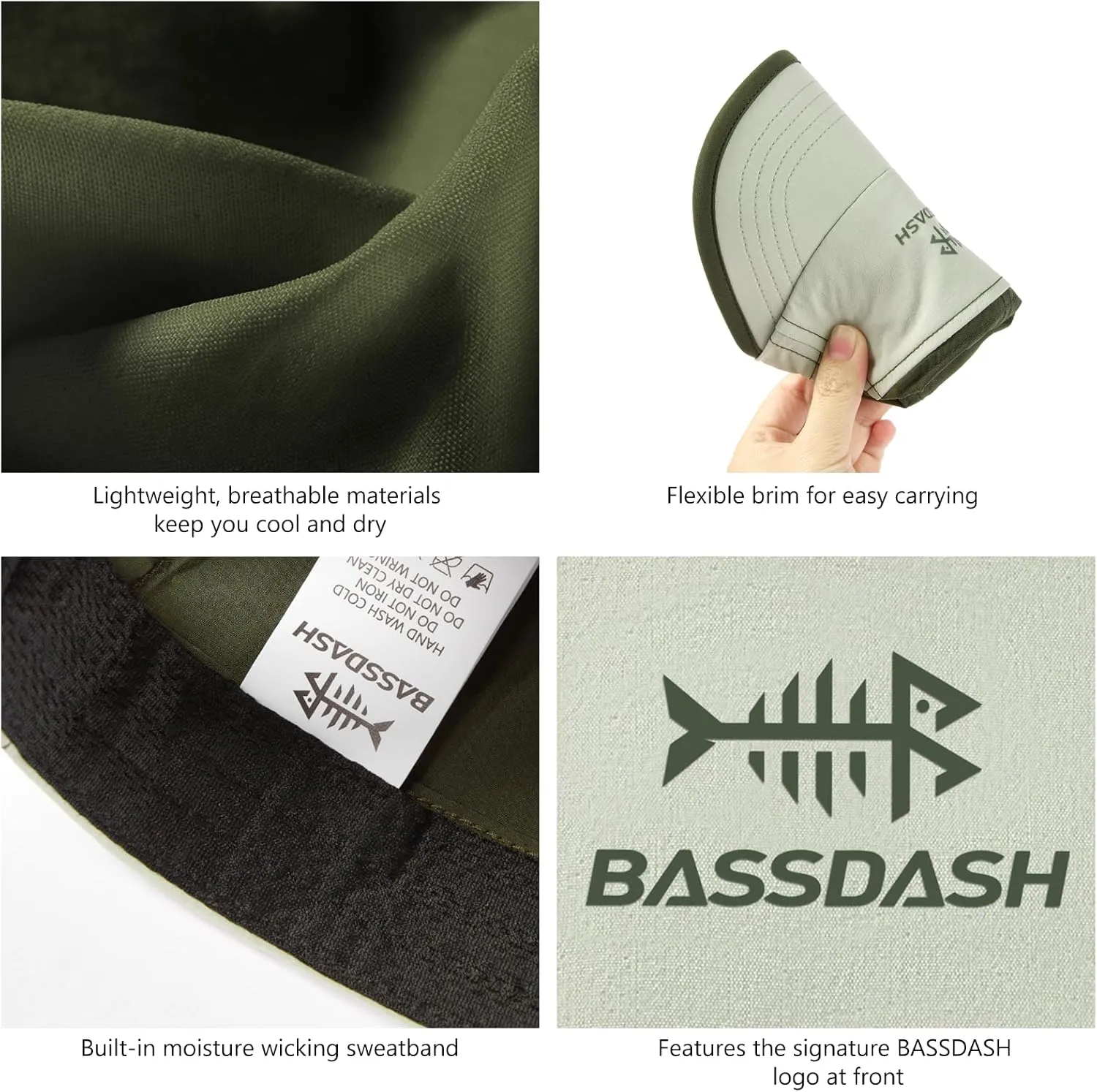 BASSDASH Ultralight UPF 50  Soft Baseball Caps Unstructured Quick Dry Folding Hat Adjustable for Men Woman Outdoor Activities