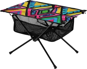 Beach Fold Table Bohemian Geometric Pattern Excellent Outdoor Tailgate Essentials for Outdoor Cooking Picnic Camp Travel
