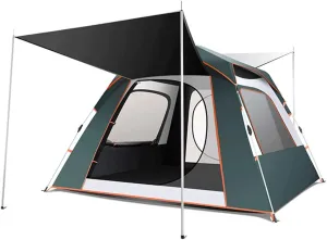 Beach Tent Instant Automatic Beach Shade Sun Shelter for UPF 50  Protection Portable Beach Shelter with Carrying Bag 8 Steel Stakes 6 Guy Lines Easy Set Up (Color : Green, Size : 210cm)