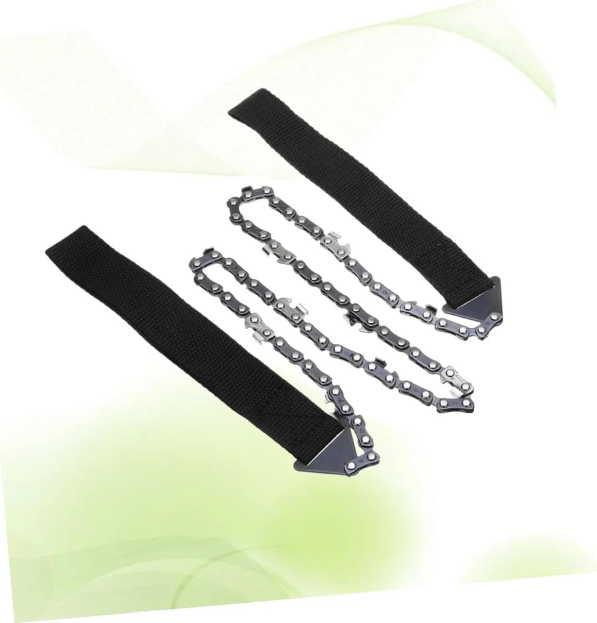 BESPORTBLE 2pcs Outdoor Portable Hand Saw Hiking Kit Survival Gear Pocket Chainsaw Chain Razor Self Cleaning for Camping Hunting Emergency