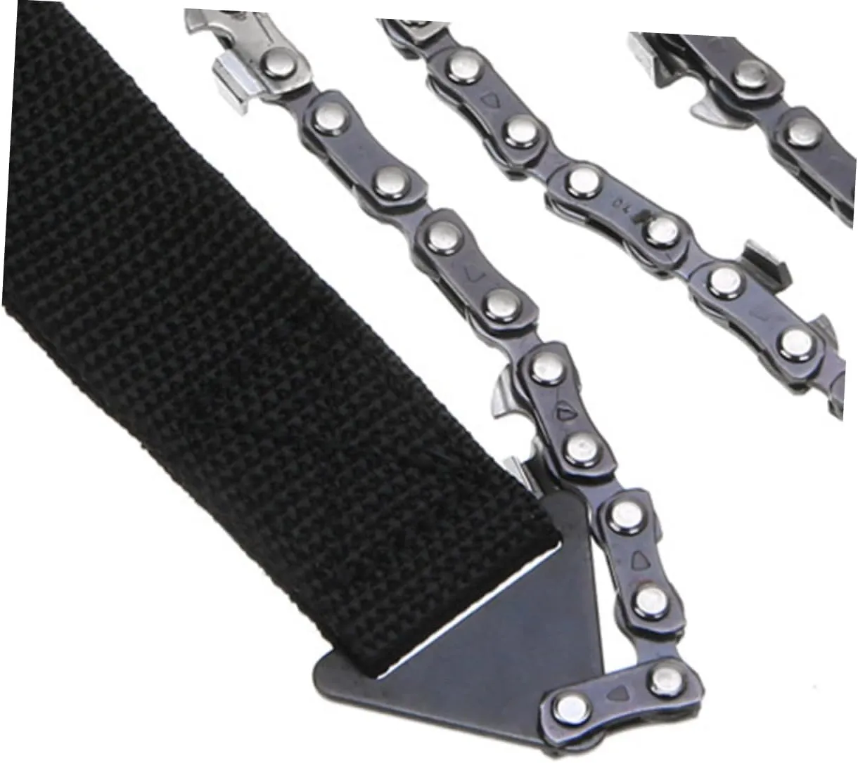 BESPORTBLE 2pcs Outdoor Portable Hand Saw Hiking Kit Survival Gear Pocket Chainsaw Chain Razor Self Cleaning for Camping Hunting Emergency