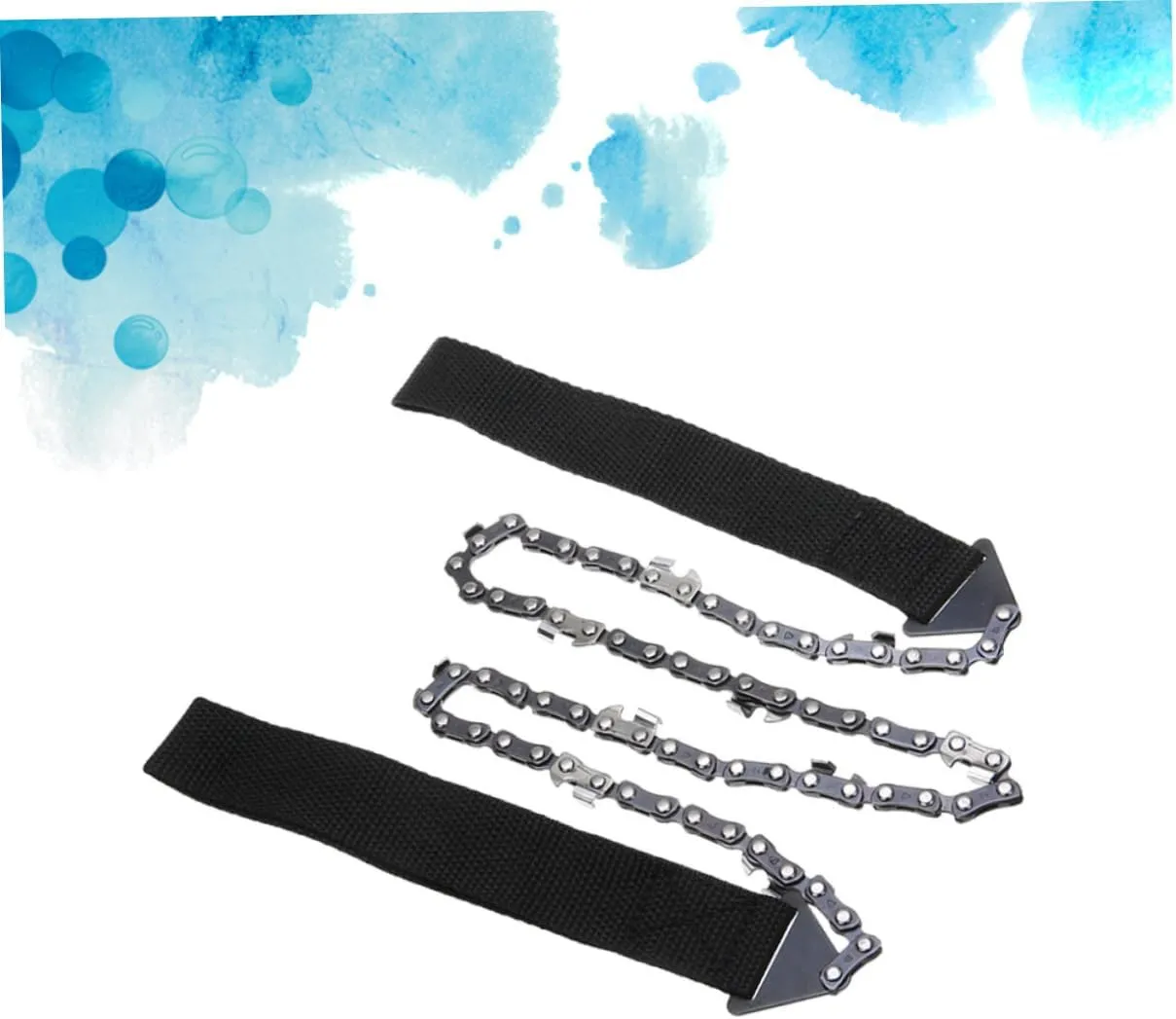 BESPORTBLE 2pcs Outdoor Portable Hand Saw Hiking Kit Survival Gear Pocket Chainsaw Chain Razor Self Cleaning for Camping Hunting Emergency