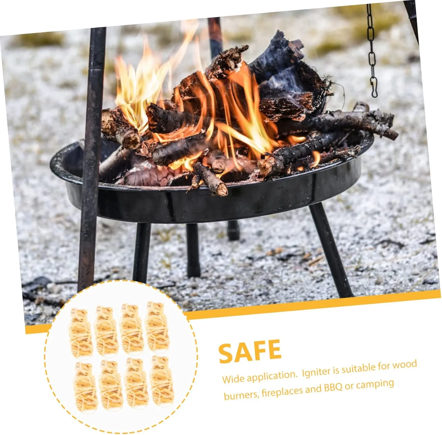 BESPORTBLE 3sets Camping Firewood Strips Fire Portable Outdoor Campfire Supplies for Backtracking 8pcs*3