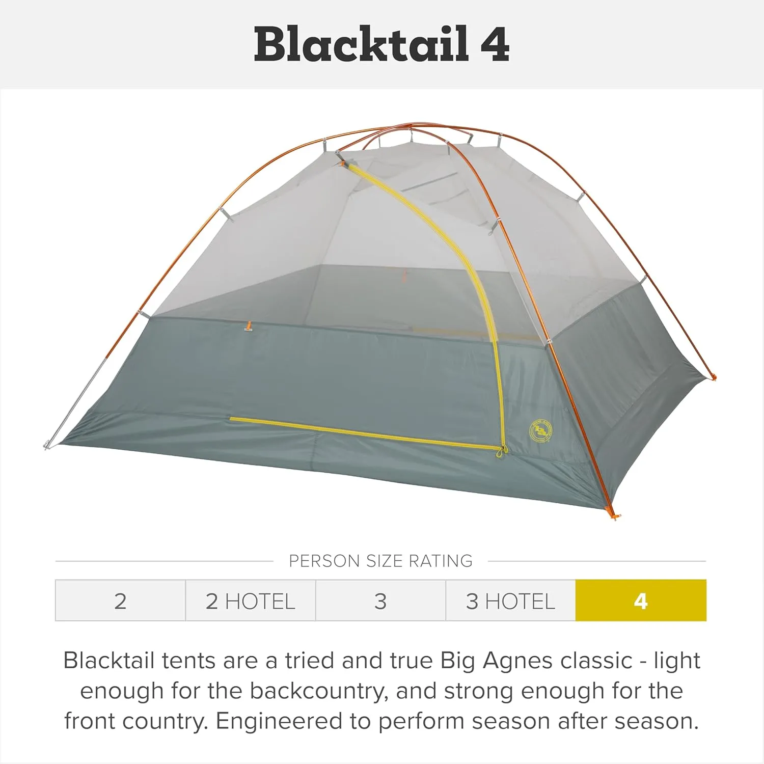 Big Agnes Blacktail & Blacktail Hotel Tent - Backpacking Tent for Camping, 3 Season, Lightweight, Waterproof
