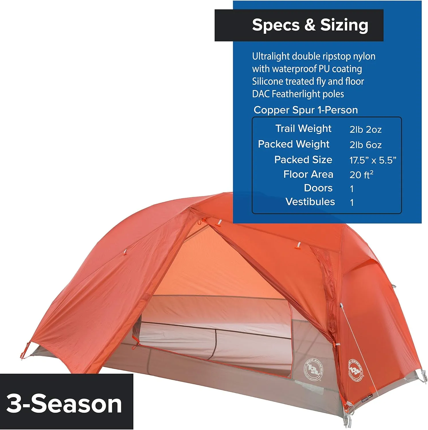 Big Agnes Copper Spur HV UL - Ultralight Backpacking Tent