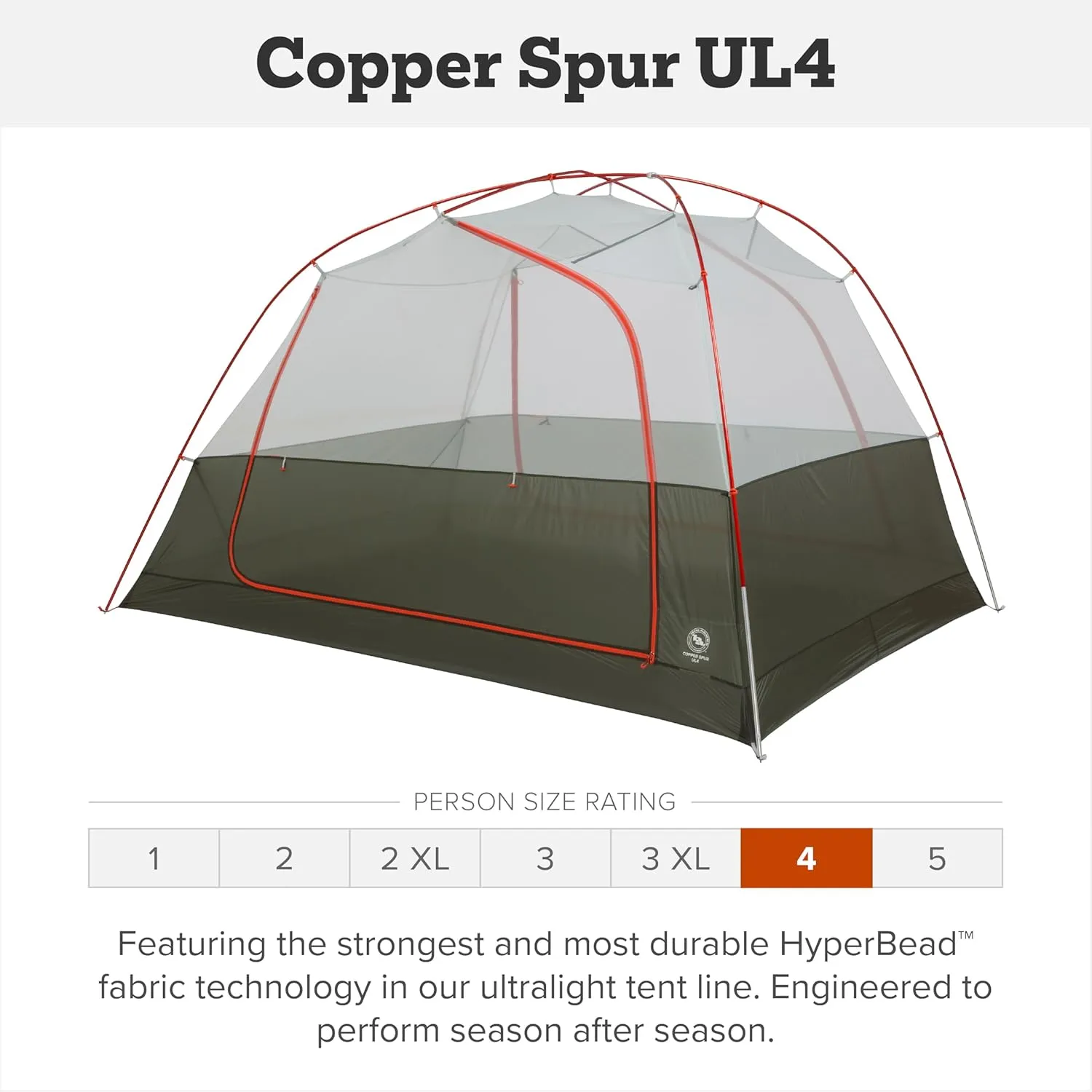 Big Agnes Copper Spur UL - Backpacking Tent for Camping, 3 Season, Ultralight, Waterproof, Anodized Poles