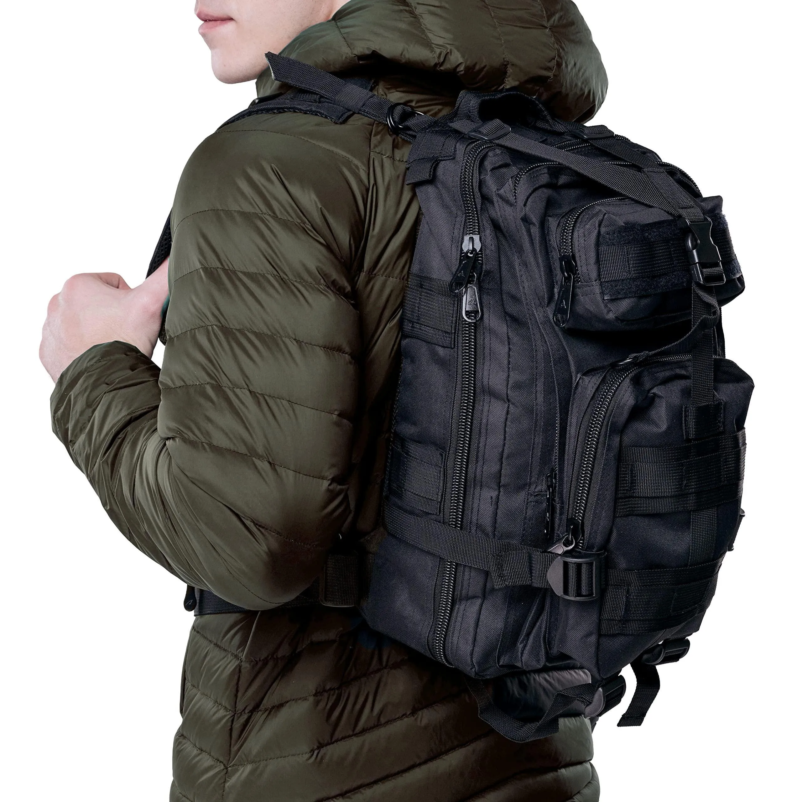 Black Military Tactical Backpacks Molle System