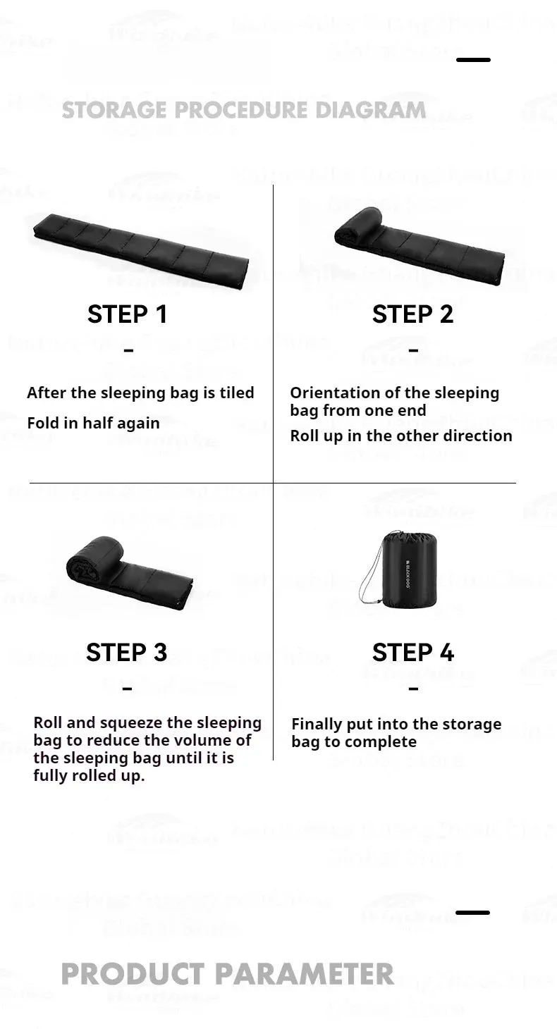 BLACKDOG Envelope Sleeping Bag Portable Ultralight Double Spring Autumn Warm Adult Sleeping Bag 210T Polyester Pongee Camping Outdoor Travel Hiking