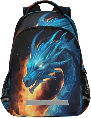Blue Dragon Design Waterproof Backpack - Casual Outdoor Sports Daypack with Ergonomic Shoulder Straps#738