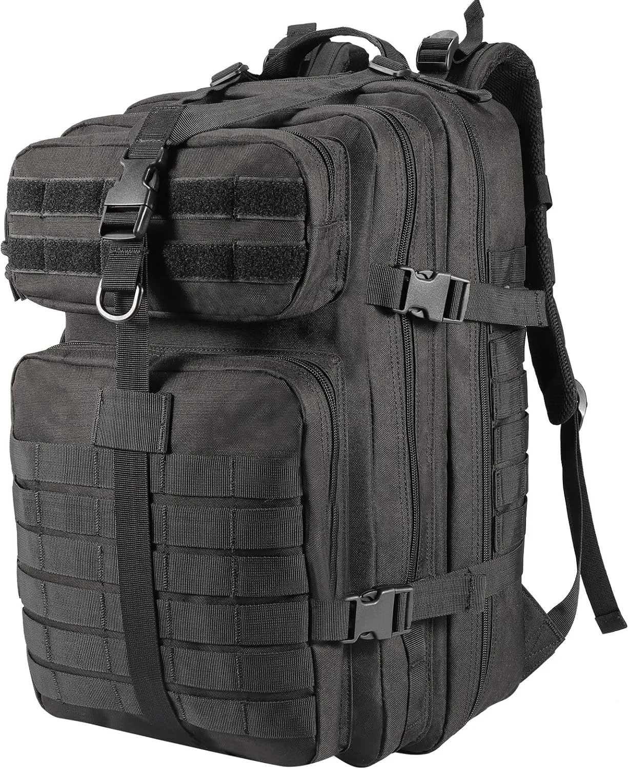 BOMTURN Tactical Military Backpack Molle Bag: 45L Waterproof Large Backpack Rucksack Army 3 Day Assault Survival Bag Pack