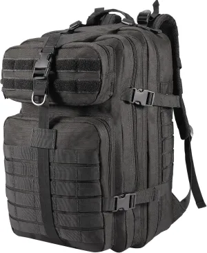 BOMTURN Tactical Military Backpack Molle Bag: 45L Waterproof Large Backpack Rucksack Army 3 Day Assault Survival Bag Pack