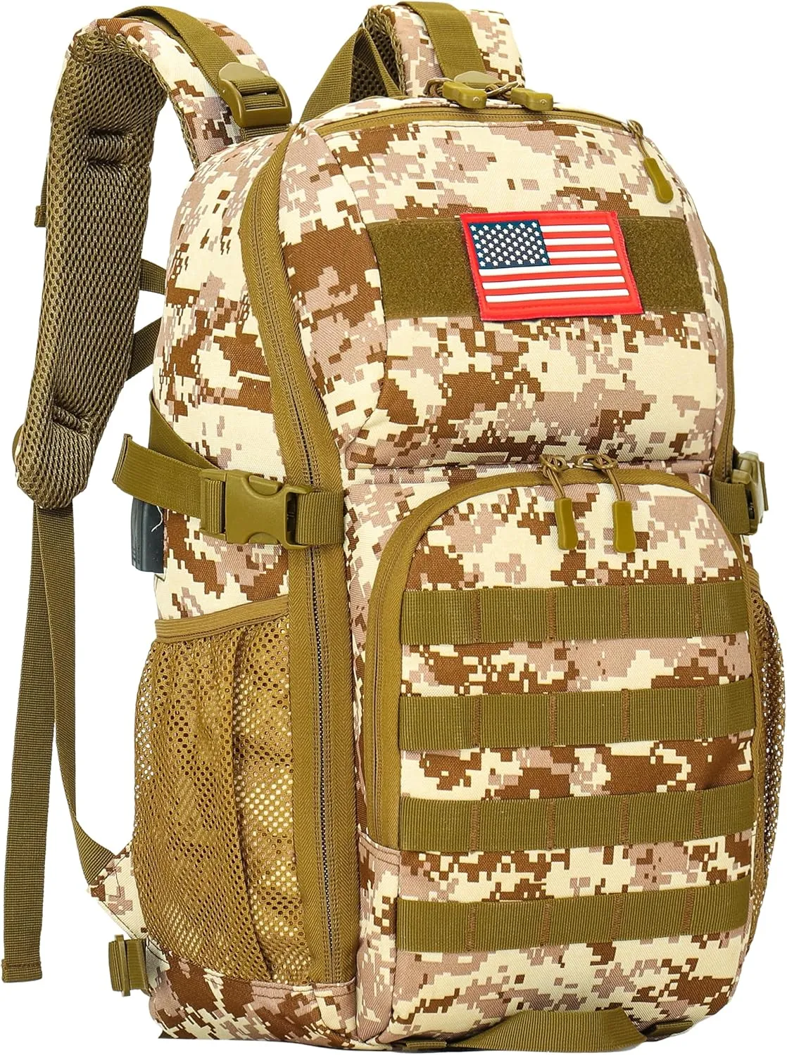 Boys Backpack for School,Military Teen Boys Backpack with USB Charging Pot,Camo Backpack Men 40L