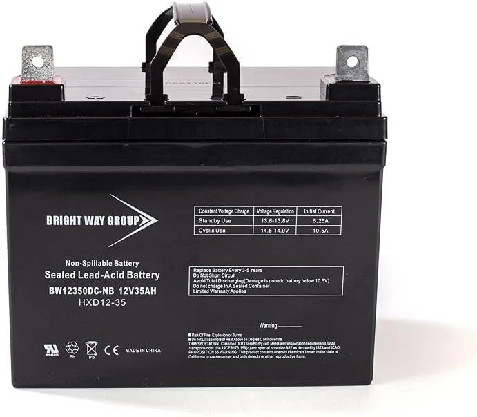 Bright Way Replacement Battery for Permobil F5 Corpus 12V 35Ah NB Wheelchair Battery
