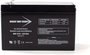 Bright Way Replacement Battery for SLA Linear Security OSCO BGU-D Barrier 12V 7Ah Alarm