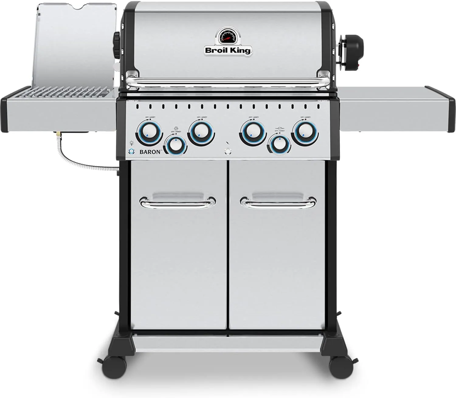 Broil King 875944 Baron S 490 Pro IR, Liquid Propane (LP), Stainless Steel, Black
