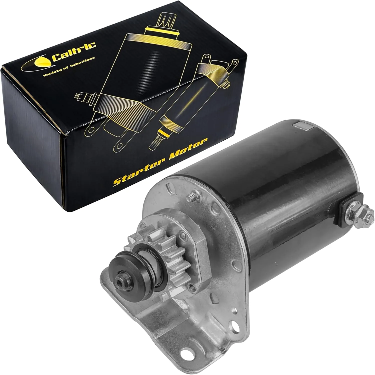 Caltric Starter 14 Tooth Compatible With Briggs & Stratton 17 17.5 18 18.5/14 Teeth Improved Steel Gear