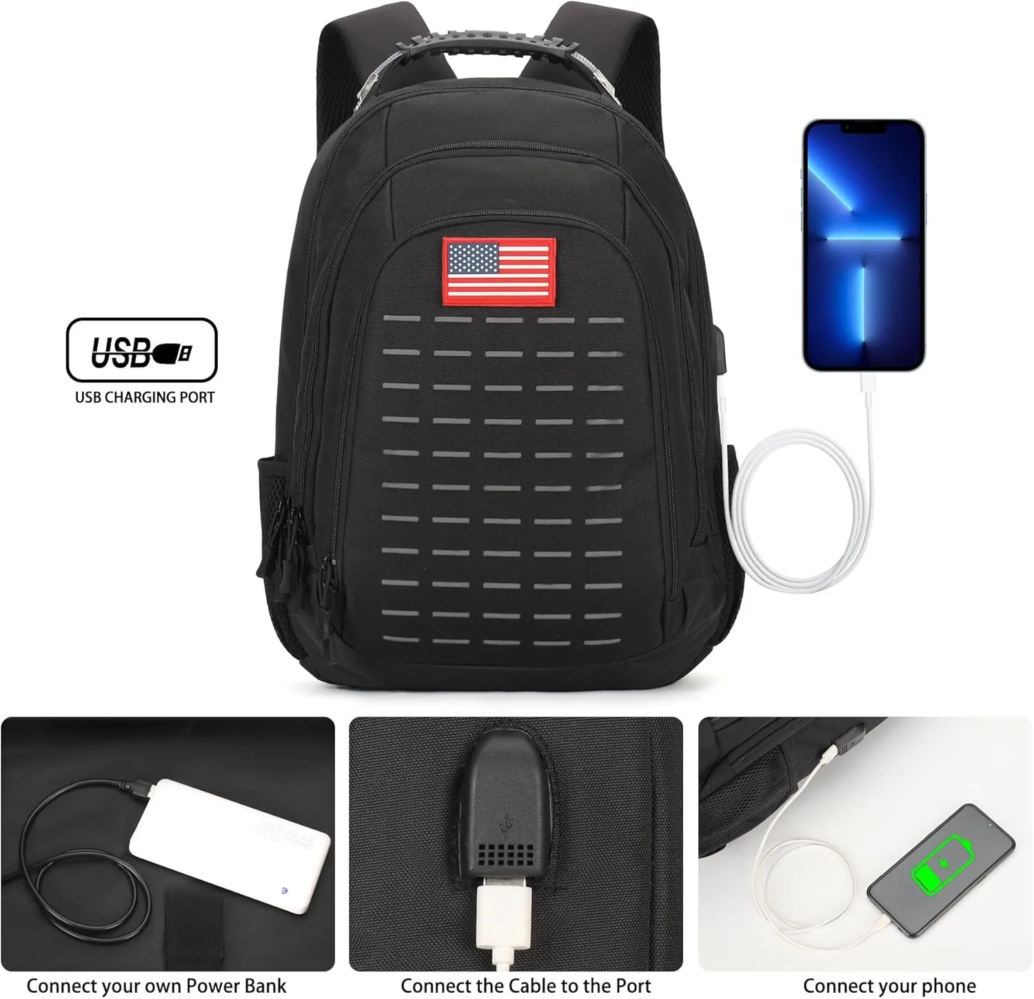 Camo Backpack for boys, Teen Boys Backpacks for School,Camo Bookbag for kid,Small Tactica Backpack for outdoor,with USB Charging Port,40L