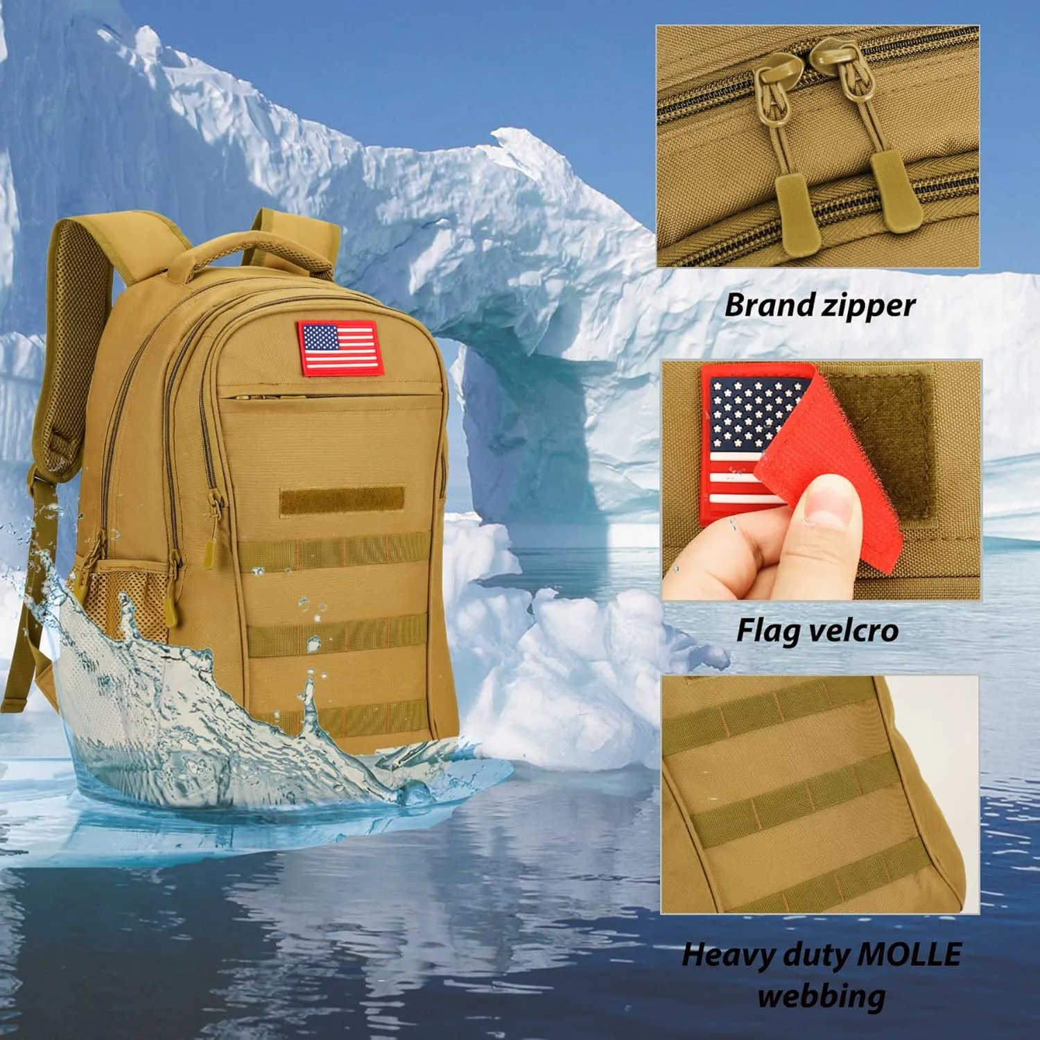 Camo Backpack,Boys Backpack for Scool Military,40L Army Bookbag Waterproof for Middle Elementary