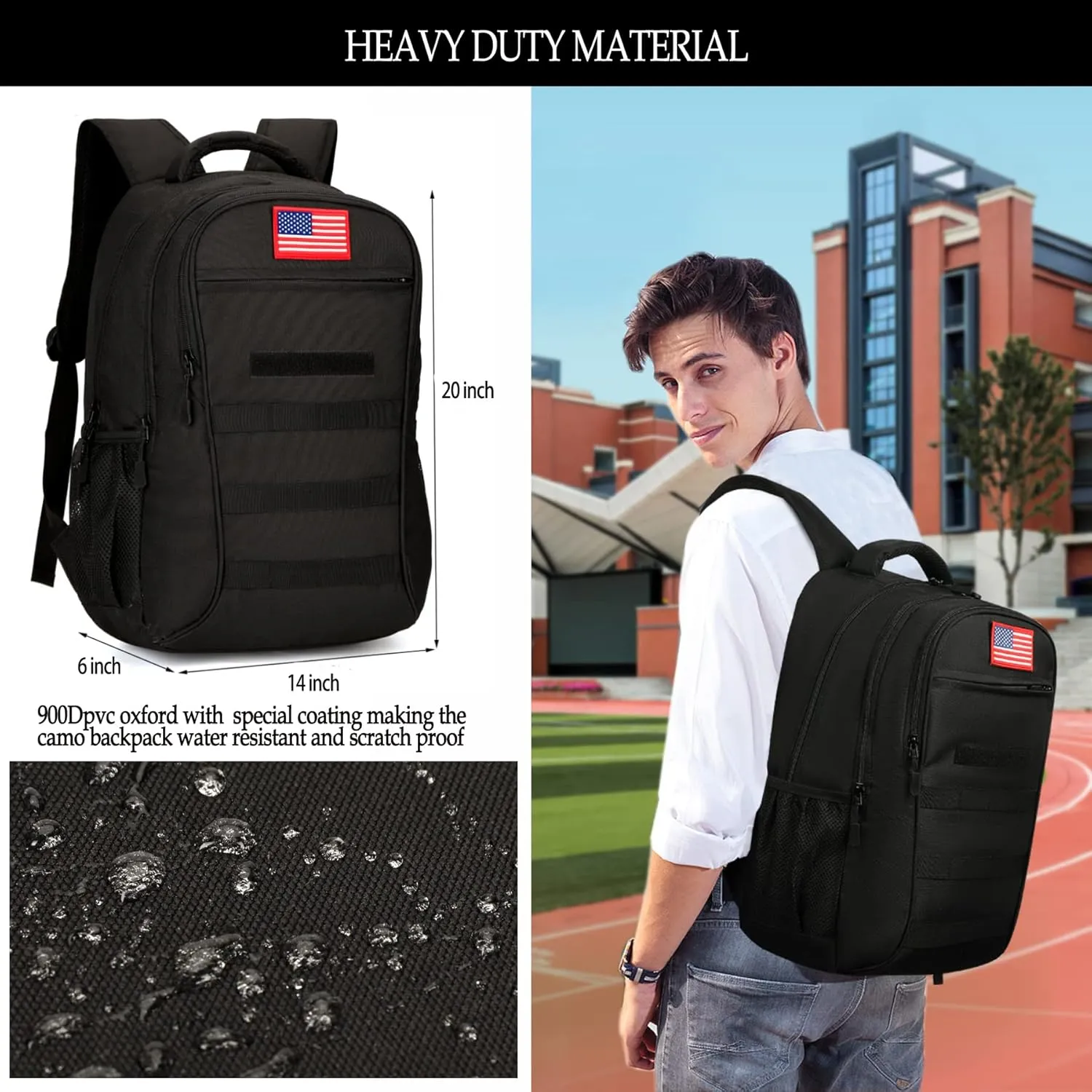 Camo Backpack,Boys Backpack for Scool Military,40L Army Bookbag Waterproof for Middle Elementary